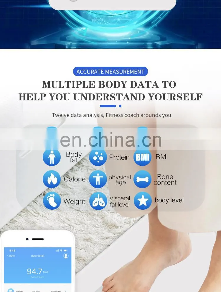 Home Used Body Composition Scale Digital Display Auto On Weighting Scale