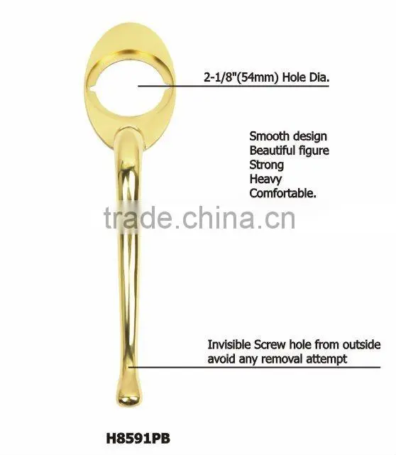 H8591PB:TRUST Solid Brass Pull Handle Lockset