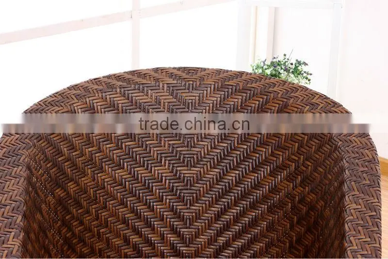 PE rattan lounge or leisure rattan round table with 4 armchairs