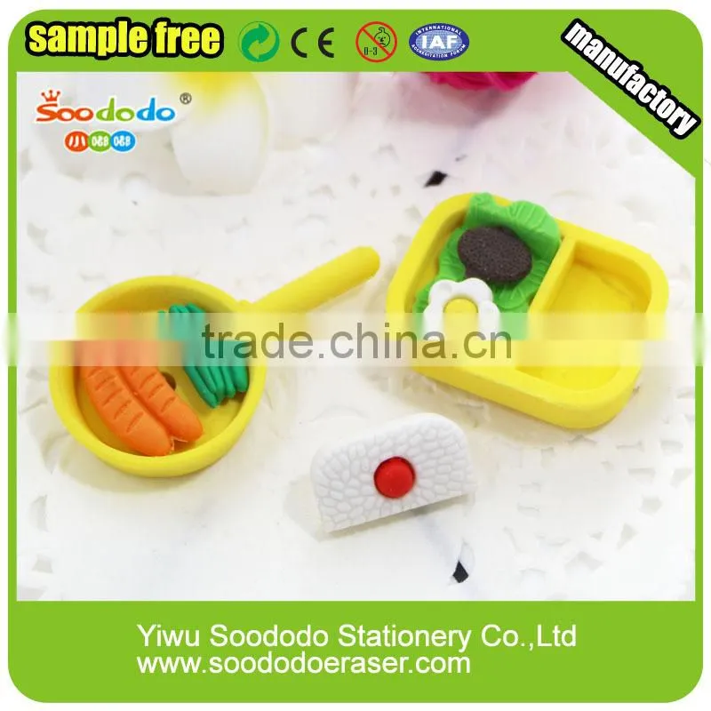 Wholesales hot sell new designs 3D shaped rubber eraser