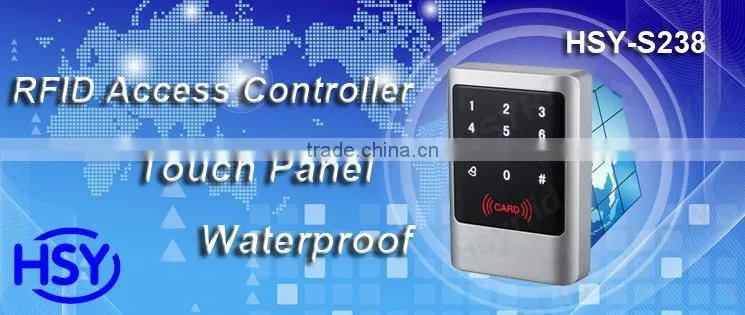 HSY-S238 RFID smart card access control touch screen reader keypad