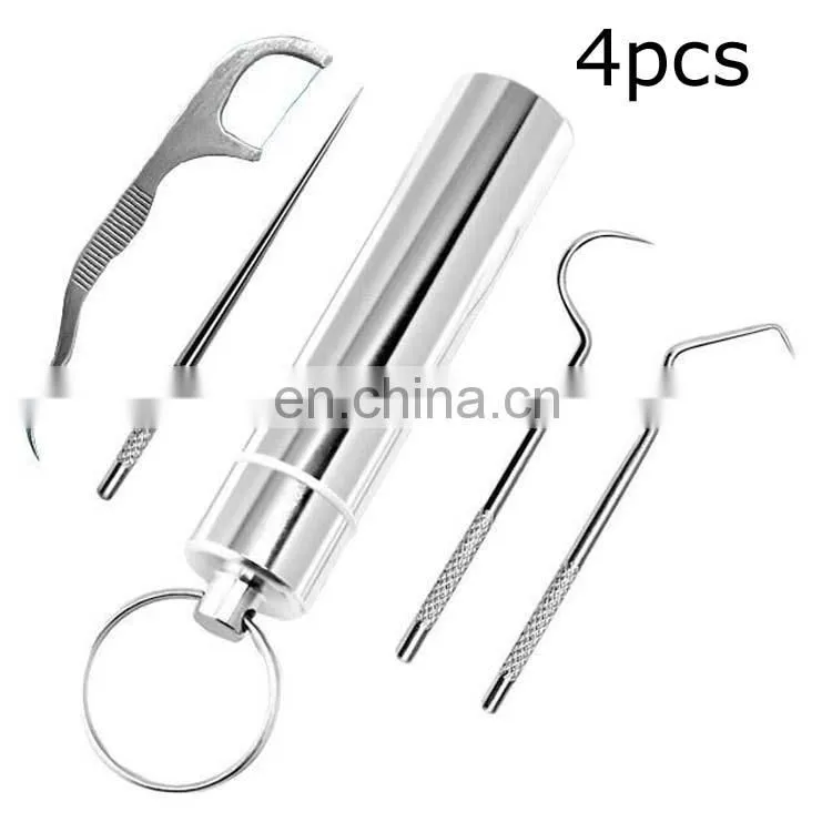 Amazon Reusable Metal Toothpicks Suits Portable Stainless Steel Toothpicks Pocket Set With Holder