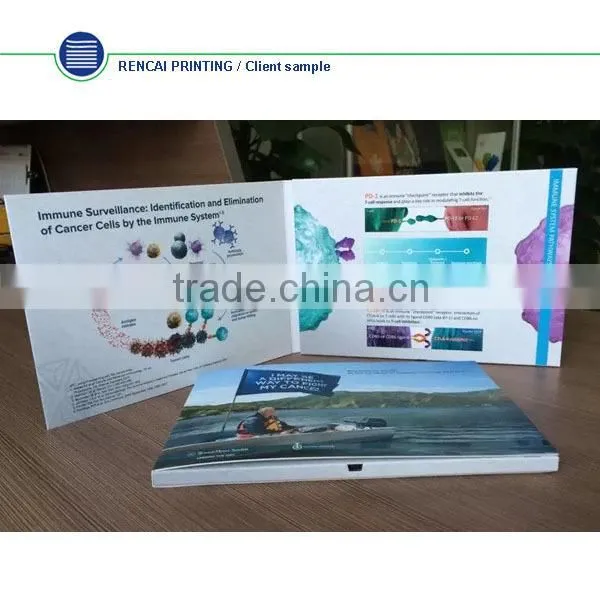 2016 newest invitation video brochure card/ lcd video greeting card oem, promotion digital lcd video business card