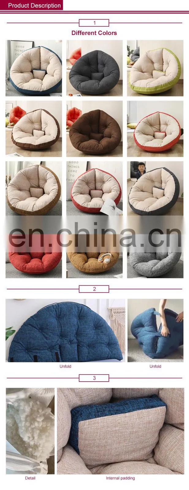 Comercial and Family Bean Bag Corner Sofa Lazy Bag Sofa