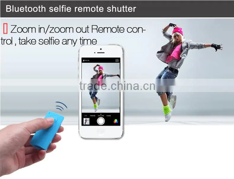 Wireless Bluetooth Remote Shutter for Selfie Stick & Monopod