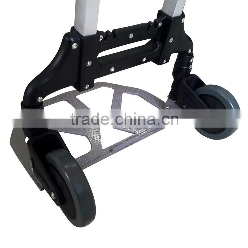 Mini aluminum hand truck luggage trolley portable good for travelling shopping