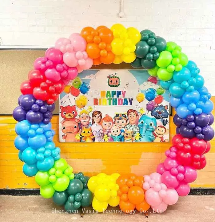 Rainbow Latex Balloons (6)