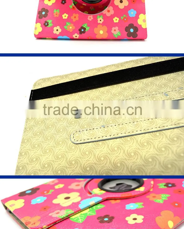 Floral Garden Rotating Tablet Case For iPad 4