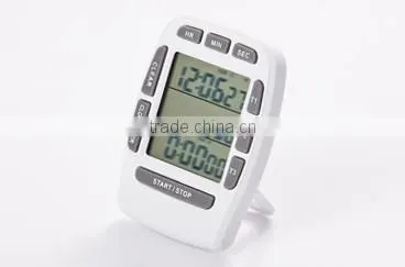 New Cheap 3 Line Kitchen Timer,Count Down Timer,12/24 hours Clock Kitchen Timers