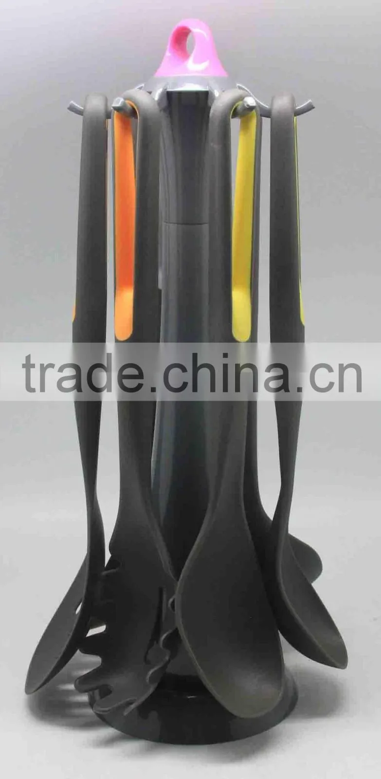 7-Piece Heat-Resistant Utensil Set with colorful handle kitchenware
