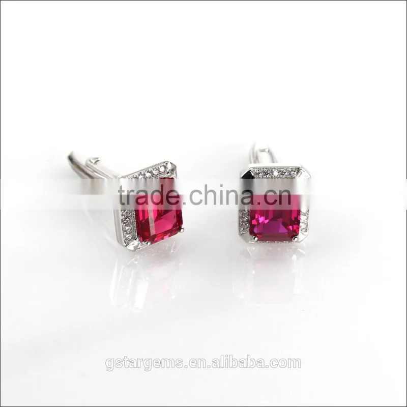 Wholesale synthetic ruby silver 925 man ring fashion 2015