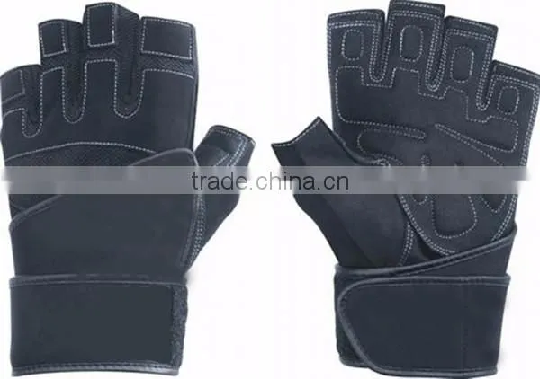 hot sale weightlifting gloves with wrist strap