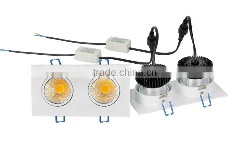 Super brightness 2*9w hot sale store using square led downlights
