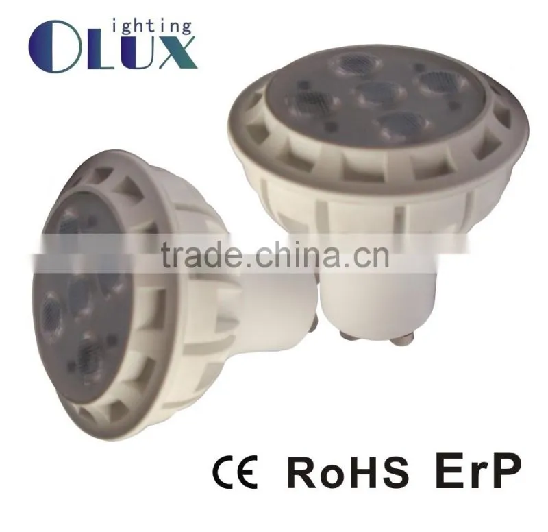 Aluminum plastic lamp material GU10 led lighting lamp CRI80 5W 400lm led lighting AC170-240V 2835 smd GU10 led lamp spotlight