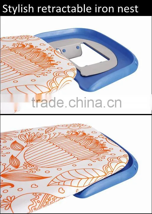 Steel tube stand and Metal mesh top foldable ironing board