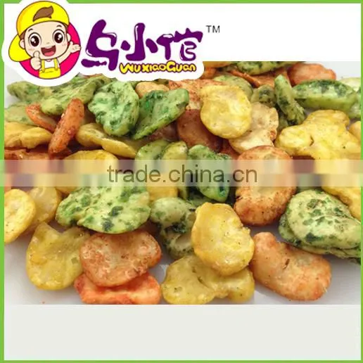 Shrimp flavored broad bean in half