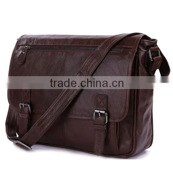 Online Shopping Leather Man Shoulder Bag for School