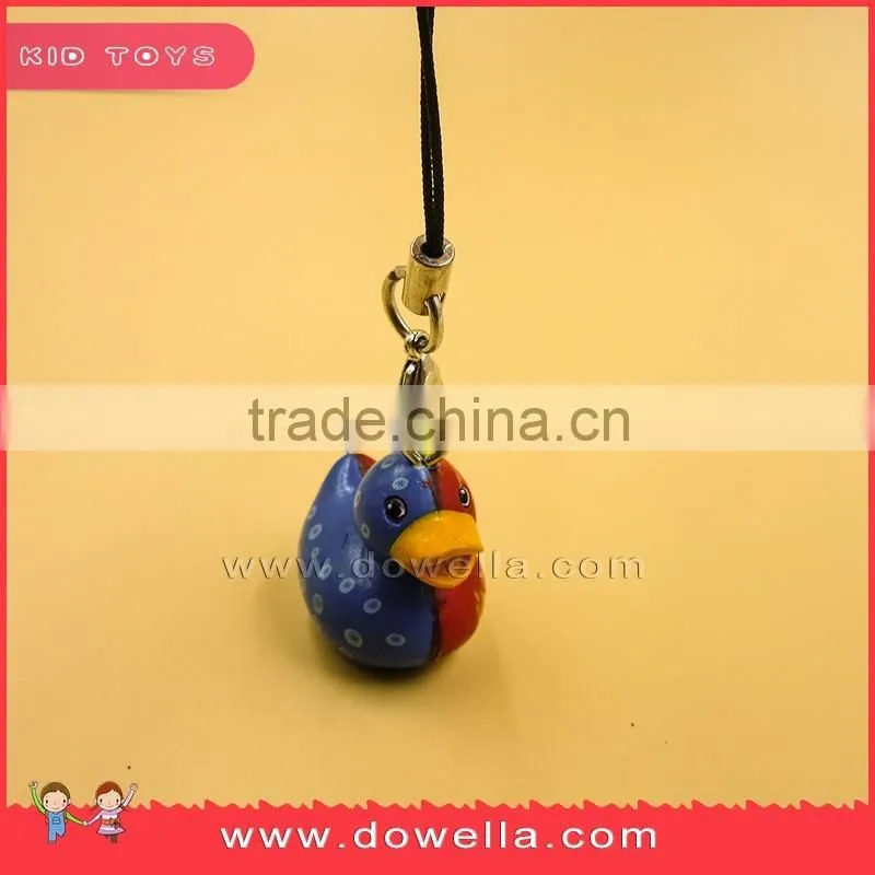 Rubber color duck with keychain/plastic keychain gift