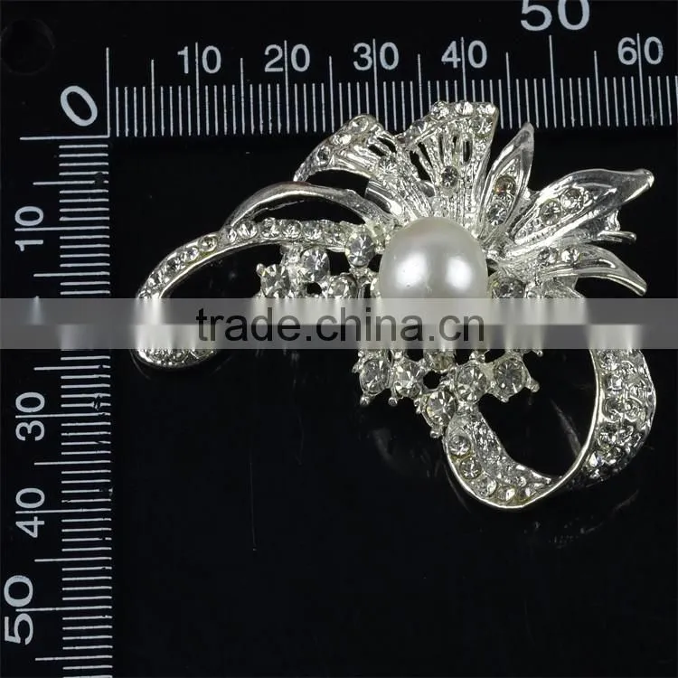 2016 New Fashion Strass Brooch Pins with Zinc Alloy , Flower Pin Brooch with Crystal, Factory wholesale for wedding invitation