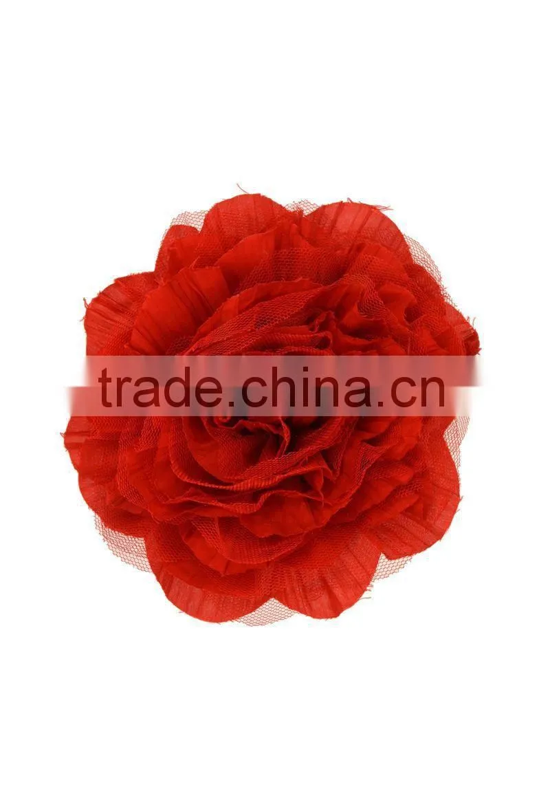 Crinkled Fabric Flower Fascinator Hair Clip/Barrettes