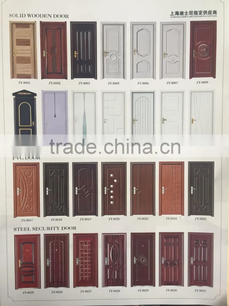 Interior PVC wooden door/swing door/best price