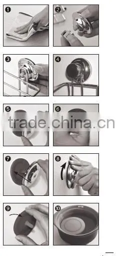 Kitchenware Suction cup Rack with 6 hooks