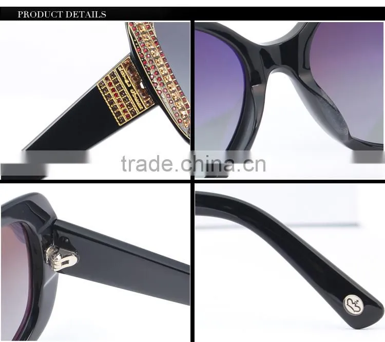 OEM 2015 Luxury UV400 Designer CE Fashionable Women Sunglasses Cool Wholesale in China Factory