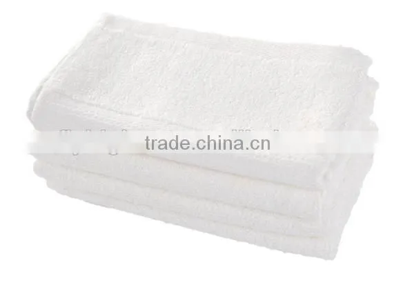cheap bulk plain white fitness 100% cotton hand towels