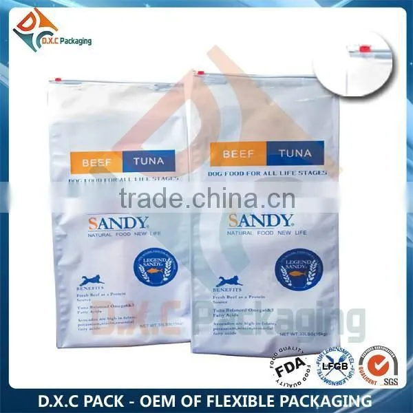 Factory Price Slide Zip Lock Plastic Bag For Dog Food