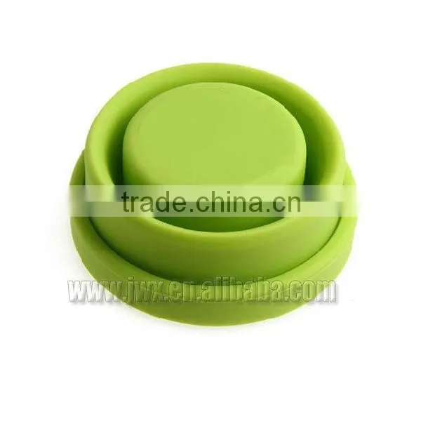 Collapsible silicone travel cup in beautiful candy color