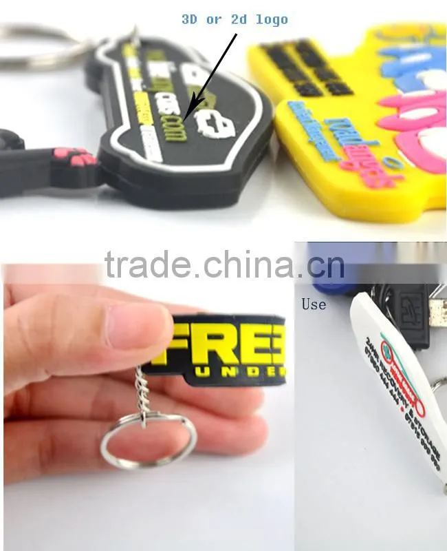 Promotional souvenir giveaway gift OEM custom 3d soft pvc keychain