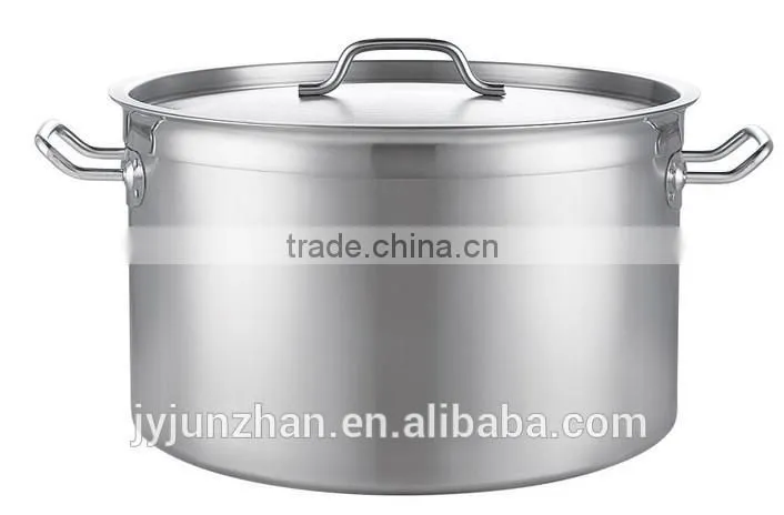 Induction Bottom Double Ears Stainless Steel Restaurant Commercial Cooking Pots for Sale