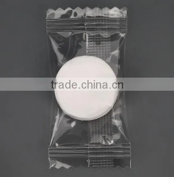 Non-woven candy shaped disposable facial towel