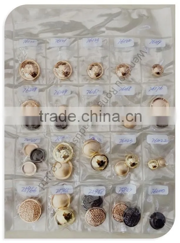 2014 fashion high quality hand sewing metal button for custom uniform