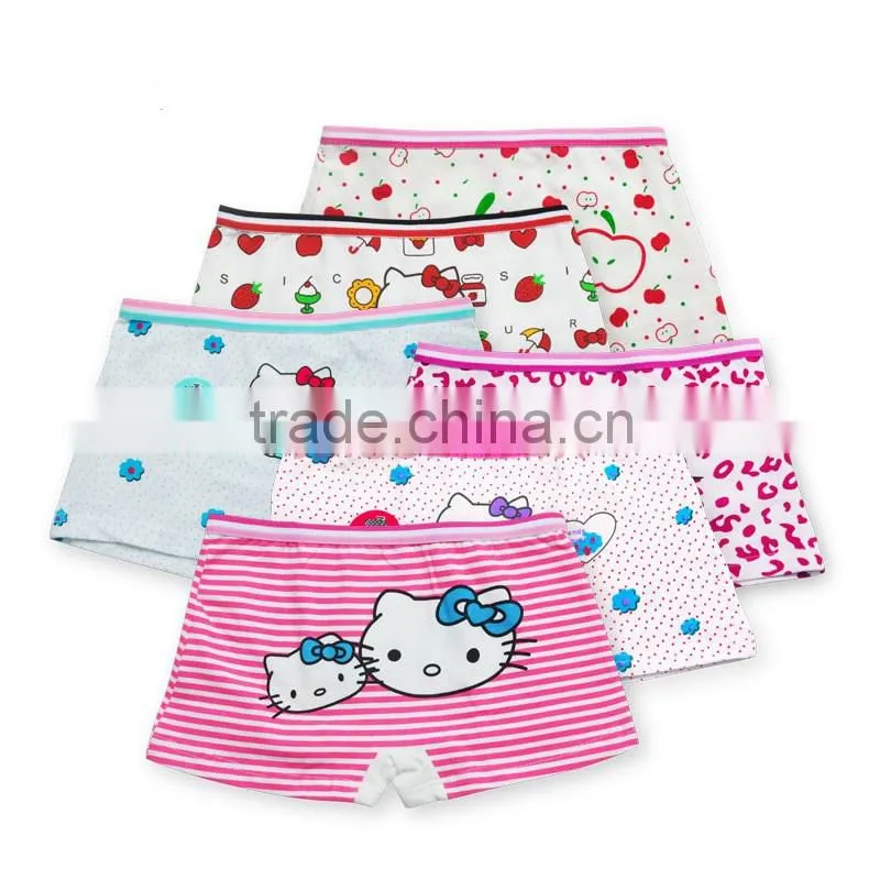 Lovey cute printing colorful cartoon cotton shorty girl underwear panty