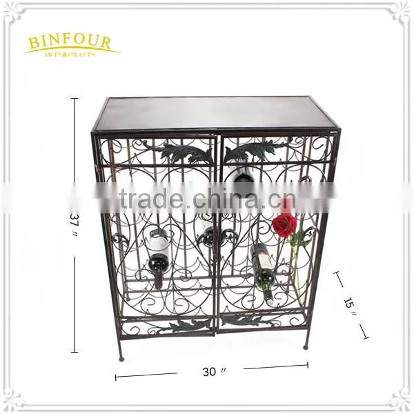metal decorative wall mounted wine holder wine bottle display