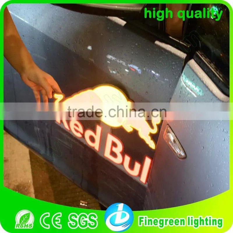 eletroluninescent car sticker, sound activated equalizer car sticker