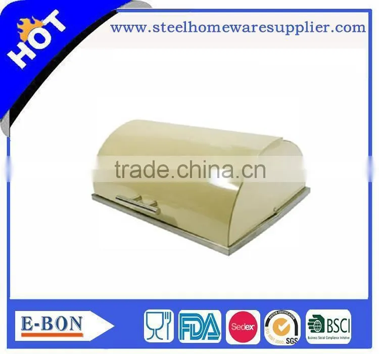 High quality stainless steel white ceramic bread box