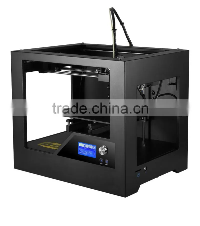 Best desktop Assembled 3D printer for professional user, ready to use with LCD ,0.1 mm solution, big size can be printed cura