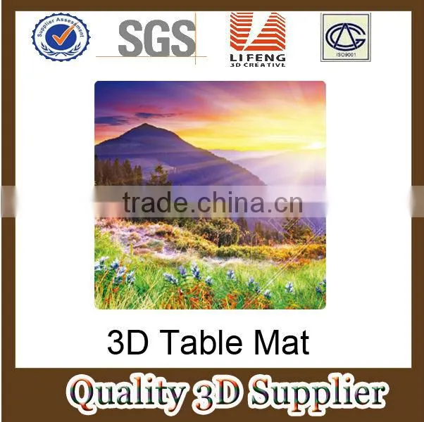 cartoon 3d lenticular table mats 2015 good looking with PET material