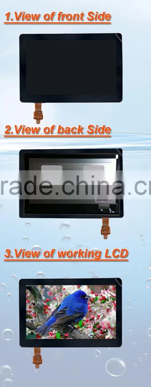 10.1inch lvds 350nits 1280*800 IPS screen touch lcd panelwith I2C interface CTP
