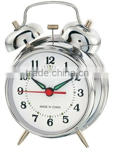 Mechanical twin bell alarm clock