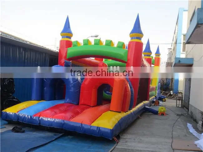 Colorful giant inflatable obstacle/inflatable obstacle course for fun/inflatable combo for kids play