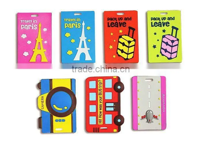 Cute silicone travel personalized luggage tags