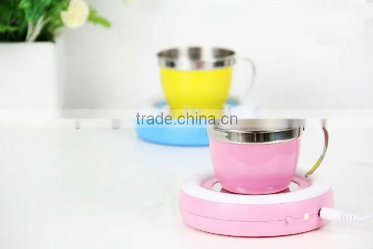 USB powered mug warmer red / black / blue / pink color