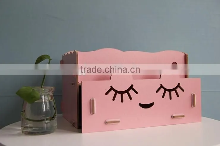 HOME-GJ hot sale pink decorative storage boxes wholesale, exquisite design makeup storage box