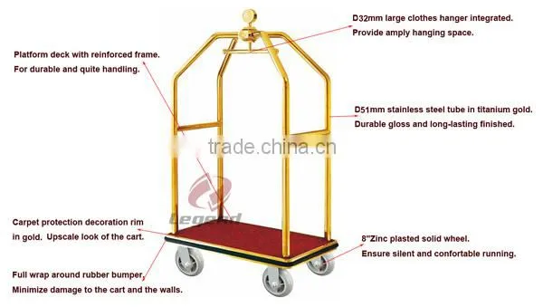 Premium Luggage Carrier,hotel Bellman Carts