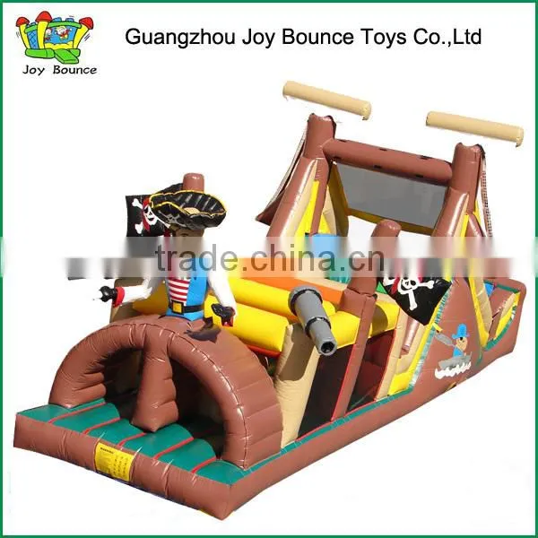 cheap commercial inflatable obstacle course with big slide for sale