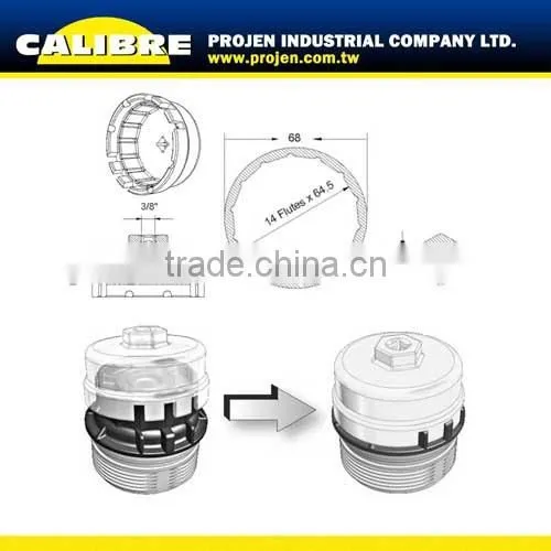 CALIBRE 3/8"Dr 4 cylinder oil filter wrench cup type