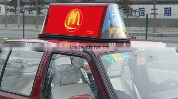 Pop Taxi Top Advertising Light Box Sign